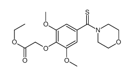 ethyl 2-[2,6-dimethoxy-4-(morpholine-4-carbothioyl)phenoxy]acetate Structure