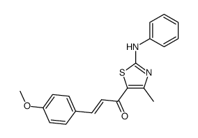 2-anilino-5-<3'-(4''-methoxyphenyl)-acrylo>-4-methylthiazole结构式