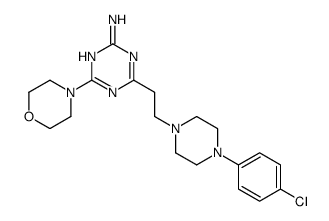 4-[2-[4-(4-chlorophenyl)piperazin-1-yl]ethyl]-6-morpholin-4-yl-1,3,5-triazin-2-amine结构式