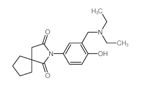 8-[3-(diethylaminomethyl)-4-hydroxy-phenyl]-8-azaspiro[4.4]nonane-7,9-dione structure