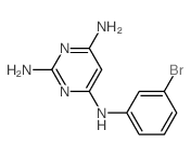 2,4,6-Pyrimidinetriamine,N4-(3-bromophenyl)-结构式