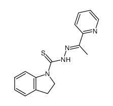 1-Indolinethiocarboxylic acid 2-[1-[2-pyridyl]ethylidine]hydrazide structure