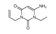 6-amino-1-ethyl-3-prop-2-enylpyrimidine-2,4-dione结构式