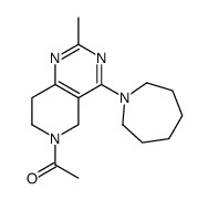 1-[4-(azepan-1-yl)-2-methyl-7,8-dihydro-5H-pyrido[4,3-d]pyrimidin-6-yl]ethanone结构式