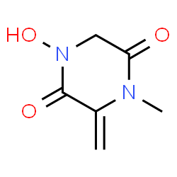 2,5-Piperazinedione,1-hydroxy-4-methyl-3-methylene- Structure