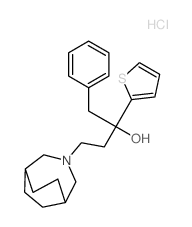 3-Azabicyclo[3.2.2]nonane-3-propanol, .alpha.- (phenylmethyl)-.alpha.-2-thienyl-, hydrochloride结构式