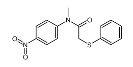 N-methyl-N-(4-nitrophenyl)-2-phenylsulfanylacetamide结构式