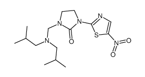 1-[[bis(2-methylpropyl)amino]methyl]-3-(5-nitro-1,3-thiazol-2-yl)imidazolidin-2-one结构式