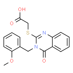 {[3-(2-methoxybenzyl)-4-oxo-3,4-dihydroquinazolin-2-yl]thio}acetic acid structure