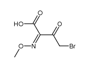 (Z)-4-Bromo-3-oxo-2-methoxyiminobutyric acid Structure