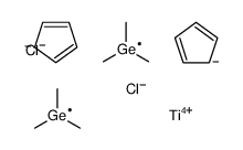 Dichlorobis(trimethylgermyl-pi-cyclopentadienyl)titanium structure