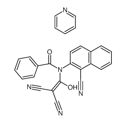 pyridinium salt of 1,1-dicyano-2-hydroxy-2-(N-benzoyl-1-cyano-2-naphthylamino)ethylene结构式