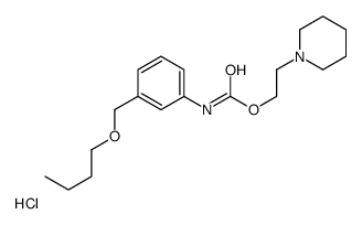 2-piperidin-1-ium-1-ylethyl N-[3-(butoxymethyl)phenyl]carbamate,chloride Structure