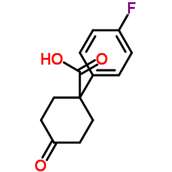 1-(4-FLUOROPHENYL)-4-OXOCYCLOHEXANECARBOXYLIC ACID Structure