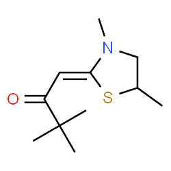 2-Butanone,1-(3,5-dimethyl-2-thiazolidinylidene)-3,3-dimethyl-(9CI)结构式