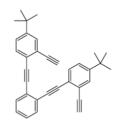 4-tert-butyl-1-[2-[2-[2-(4-tert-butyl-2-ethynylphenyl)ethynyl]phenyl]ethynyl]-2-ethynylbenzene Structure
