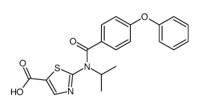 2-[(4-phenoxybenzoyl)-propan-2-ylamino]-1,3-thiazole-5-carboxylic acid结构式