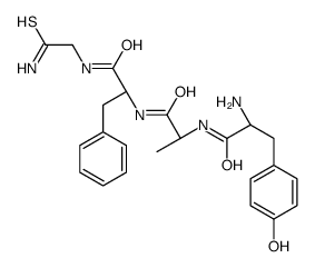 (2S)-2-amino-N-[(2R)-1-[[(2S)-1-[(2-amino-2-sulfanylideneethyl)amino]-1-oxo-3-phenylpropan-2-yl]amino]-1-oxopropan-2-yl]-3-(4-hydroxyphenyl)propanamide结构式