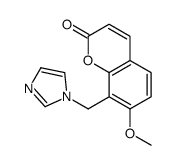 8-(imidazol-1-ylmethyl)-7-methoxychromen-2-one Structure