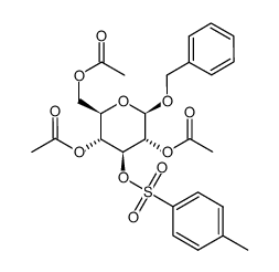 benzyl 2,4,6-tri-O-acetyl-3-O-tosyl-β-D-glucopyranoside结构式