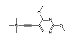 2-(2,4-dimethoxypyrimidin-5-yl)ethynyl-trimethylsilane结构式