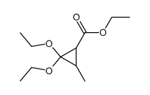 ester ethylique de l'acid methyl-2 diethoxy-3,3 cyclopropanoique Structure