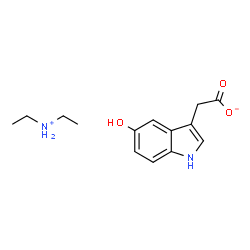 diethylammonium 5-hydroxy-1H-indole-3-acetate结构式