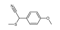 α-(4-methoxyphenyl)-α-(methylthio)acetonitrile Structure