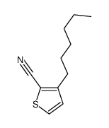 3-hexylthiophene-2-carbonitrile结构式