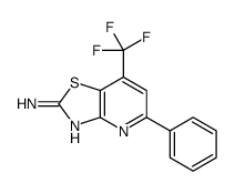 5-phenyl-7-(trifluoromethyl)-[1,3]thiazolo[4,5-b]pyridin-2-amine结构式