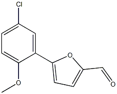 5-(5-chloro-2-methoxyphenyl)furan-2-carbaldehyde结构式