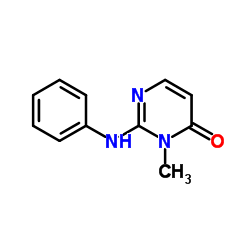 2-Anilino-3-methyl-4(3H)-pyrimidinone Structure