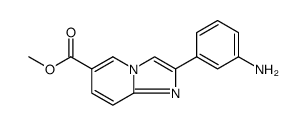 Imidazo[1,2-a]pyridine-6-carboxylic acid, 2-(3-aminophenyl)-, methyl ester结构式