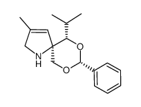 (5R,6S,8R)-(-)-6-isopropyl-3-methyl-8-phenyl-7,9-dioxa-1-azaspiro[4.5]dec-3-ene结构式