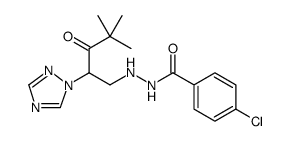Benzoic acid, 4-chloro-, 2-[4,4-dimethyl-3-oxo-2-(1H-1,2,4-triazol-1-yl)pentyl]hydrazide Structure