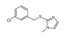 2-[(3-chlorophenyl)methylsulfanyl]-1-methylimidazole Structure