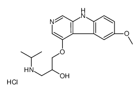 2-Propanol, 1-((6-methoxy-9H-pyrido(3,4-b)indol-4-yl)oxy)-3-((1-methyl ethyl)amino)-, hydrochloride Structure