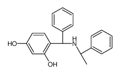 4-[(S)-phenyl-[[(1S)-1-phenylethyl]amino]methyl]benzene-1,3-diol结构式
