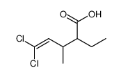 5,5-dichloro-2-ethyl-3-methylpent-4-enoic acid结构式