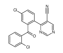 4-[4-chloro-2-(2-chlorobenzoyl)phenyl]pyrimidine-5-carbonitrile结构式
