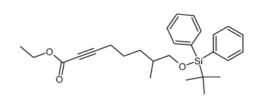 ethyl 8-((tert-butyldiphenylsilyl)oxy)-7-methyloct-2-ynoate结构式