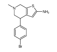 2-amino-4-(4-bromophenyl)-6-methyl-4,5,6,7-tetrahydrothieno<2,3-c>pyridine Structure