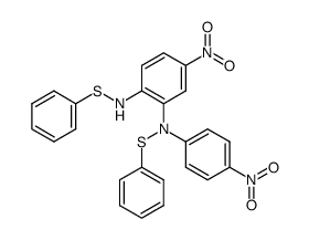 4-nitro-N2-(4-nitrophenyl)-N1,N2-bis(phenylthio)-o-phenylenediamine结构式