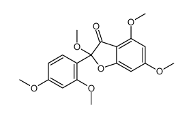 2-(2,4-dimethoxyphenyl)-2,4,6-trimethoxy-1-benzofuran-3-one Structure