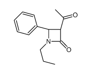 (3R,4R)-3-acetyl-4-phenyl-1-propylazetidin-2-one结构式