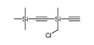 chloromethyl-ethynyl-methyl-(2-trimethylsilylethynyl)silane Structure