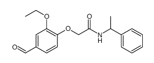 Acetamide, 2-(2-ethoxy-4-formylphenoxy)-N-(1-phenylethyl)结构式