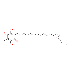 2-[13-(3-BUTYL-OXIRANYL)-TRIDECYL]-3,6-DIHYDROXY-5-METHYL[1,4]BENZOQUINONE Structure