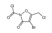 4-bromo-5-(chloromethyl)-3-oxo-1,2-oxazole-2-carbonyl chloride Structure