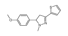 3-(4-methoxyphenyl)-2-methyl-5-thiophen-2-yl-3,4-dihydropyrazole Structure